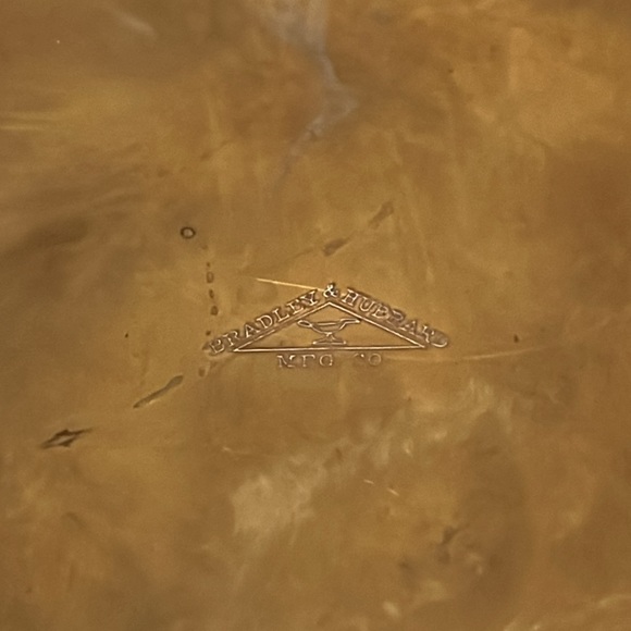 Vintage Bradley & Hubbard brass ashtray 4” - Picture 4 of 4